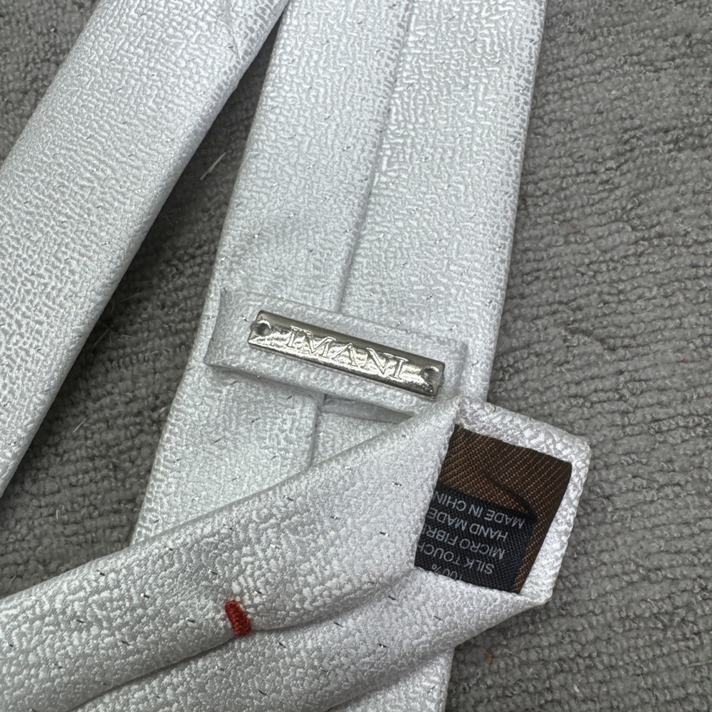 Imani Uomo White Sparkly Men's Tie Prom Night‎ Out Bachelor Party Dance Gala